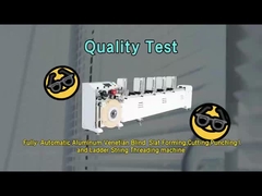Formaggio, taglio, punzonatura e rivestimento a stringa di scala in alluminio completamente automatico