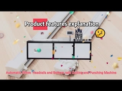 Macchina automatica per il taglio e la punzonatura di guide superiori e inferiori da 50mm