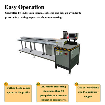 Wood Slab Cutting Machine 220V Automatic Measuring Stop Aluminum Tube