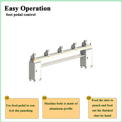 Pneumatic Bamboo Venetian Blind Cleaning Machine Slat Perforation System 3KW