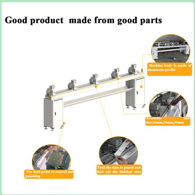 Pneumatic Bamboo Venetian Blind Cleaning Machine Slat Perforation System 3KW