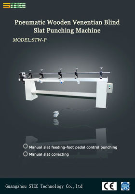 Pneumatic Bamboo Venetian Blind Cleaning Machine Slat Perforation System 3KW