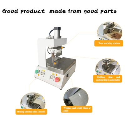 Roller Blind Machine for Welding Hem Pocket Adjustable Welding and Cooling Time 600mm*500mm*550mm Packing Size