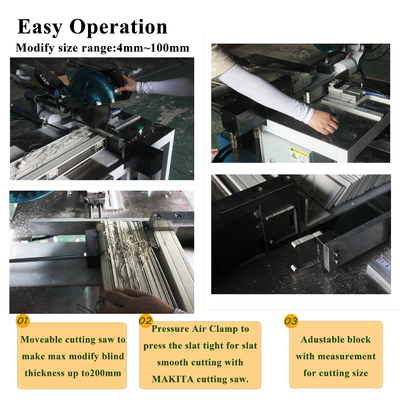 Wooden Venetian Blind Slat Modify Cutting Machine Hydraulic Cutting