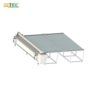 STEC Automatic zebra Windproof Roller Blinds Fabric Blind Curtain Cutting Machine with Measuring Back Stop