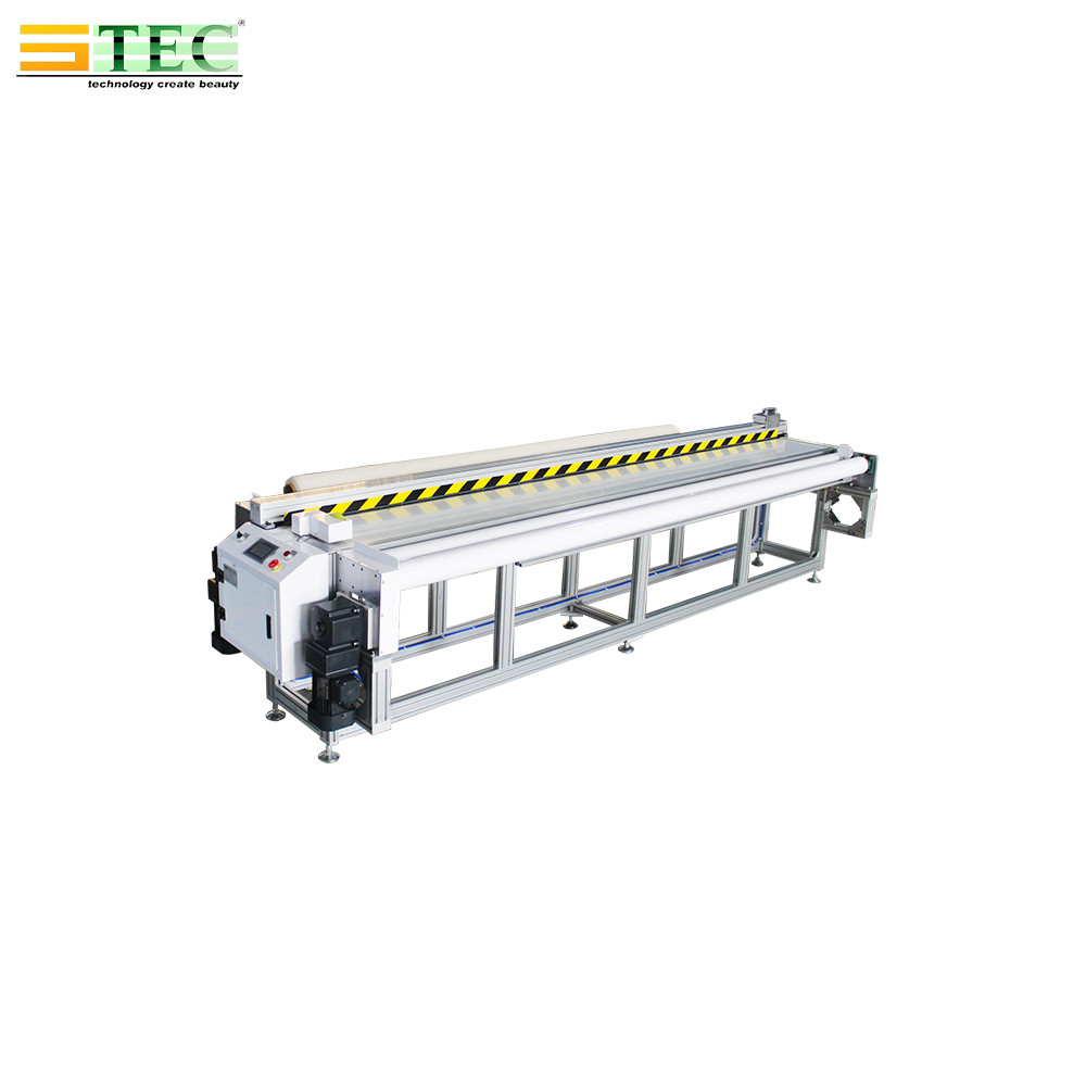 Fully Automatic Feeding Counting And Collecting Roller Blind Fabric With Manual Cutting Function Machine