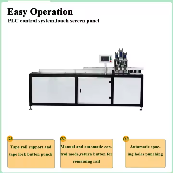 Automatic Head Rail And Bottom Rail Cutting & Punching Machine With Automatic Measuring Functions