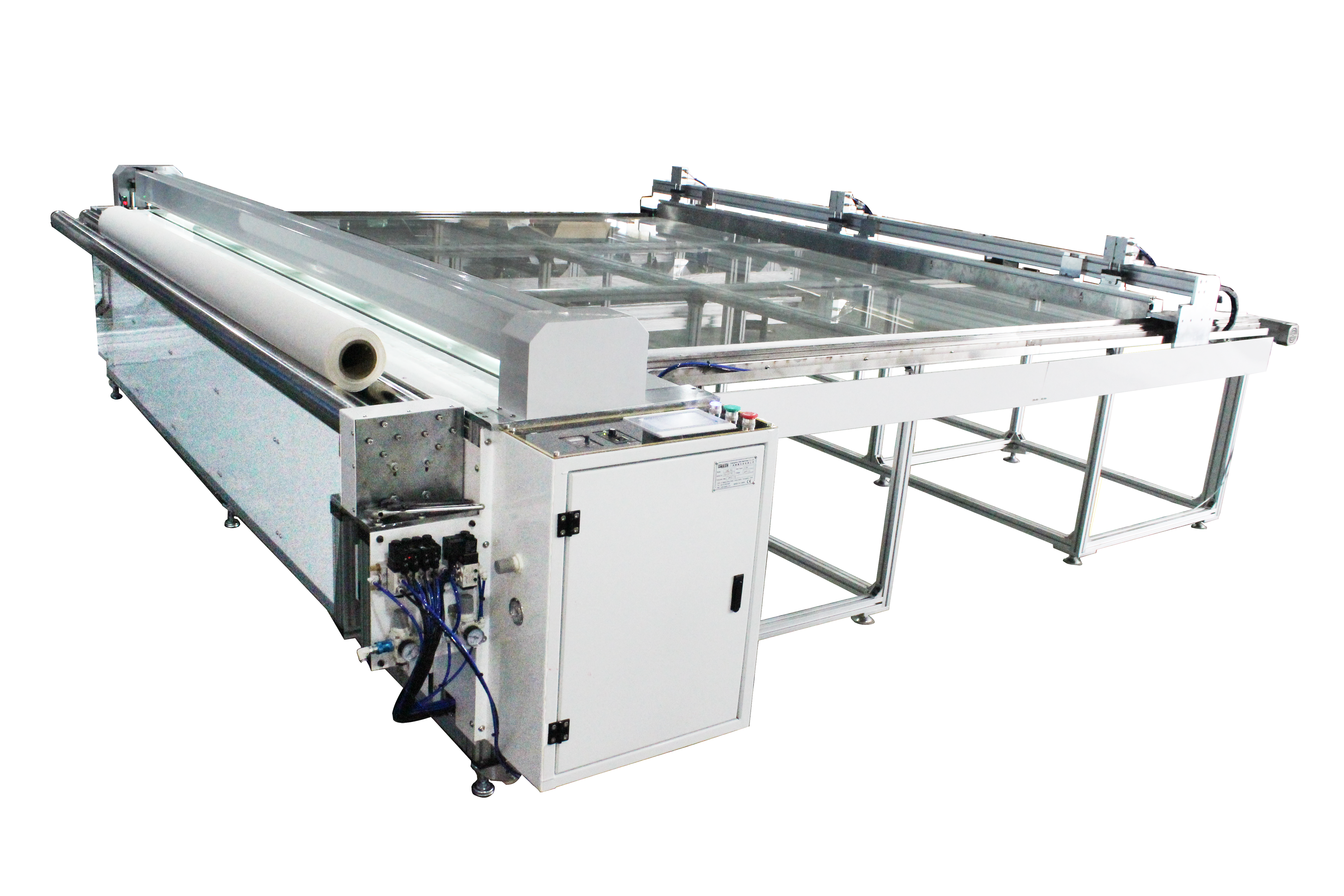 Ultrasonic&Crush 2in1 Roller Blind Fabric Cutting Machine with Automatic Measuring Stop