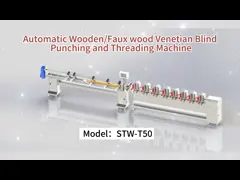 Wooden/Faux wood Venetian Blind Punching and Threading Machine with Automatic Material Feeding for Wood and Faux Wood Blinds